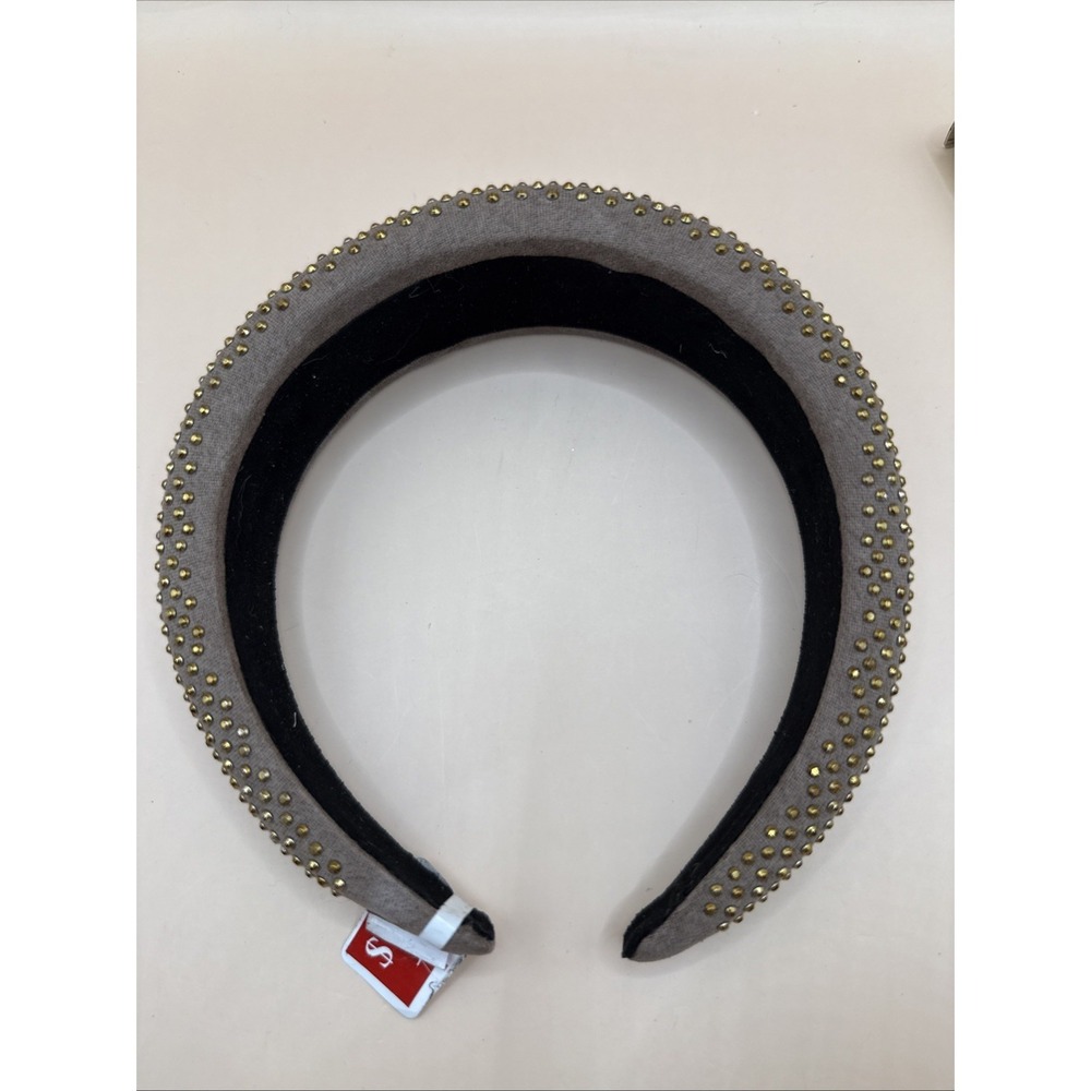 Claires Headband Brown Gold Rhinestone Gems Hair Accessory Costume Cosplay